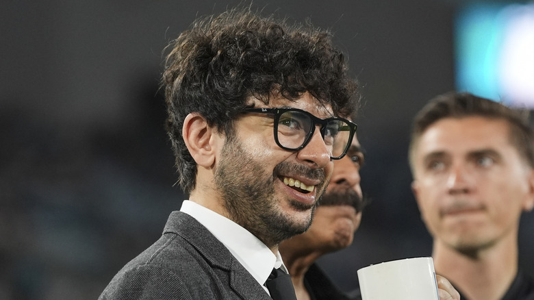 Tony Khan making a silly face