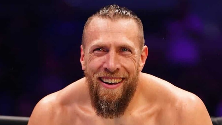 Bryan Danielson smiles at his opponent