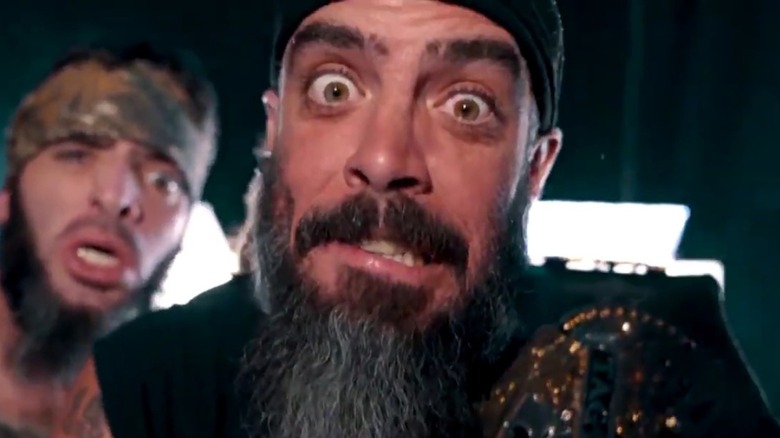 Jay Briscoe with a crazed look in his eyes