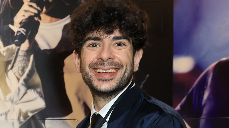 Tony Khan attends media event with Jade Cargill