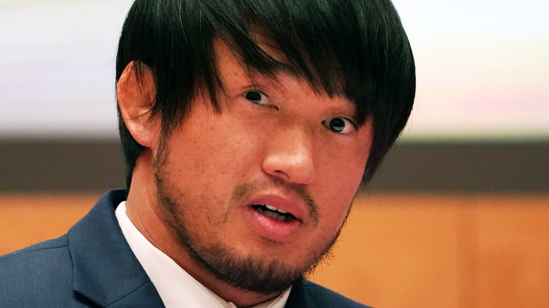 Katsuyori Shibata looks on