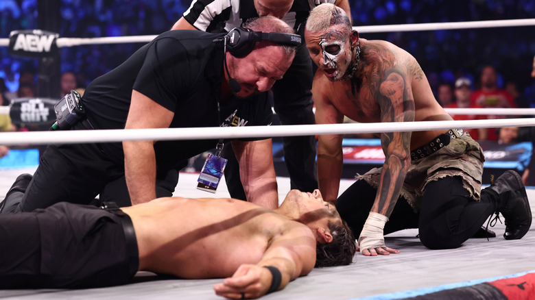 Steven Borden and Darby Allin at AEW All Out