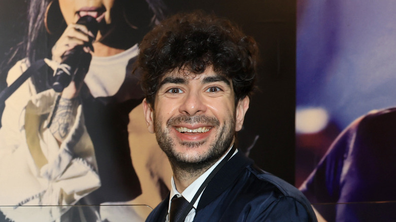 Tony Khan enjoying a happy moment