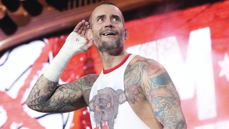 CM Punk making his entrance