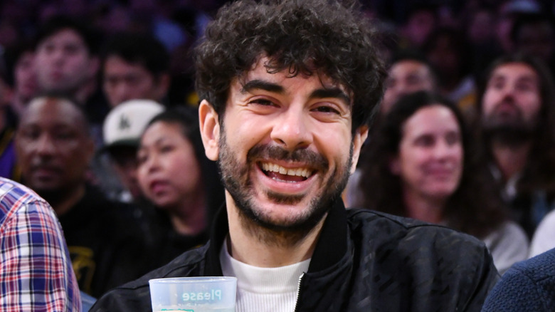 Tony Khan attends a basketball game between the Los Angeles Lakers and the San Antonio Spurs at Crypto.com Arena on March 17, 2025 in Los Angeles, California. NOTE TO USER: User expressly acknowledges and agrees that, by downloading and or using this photograph, User is consenting to the terms and conditions of the Getty Images License Agreement.