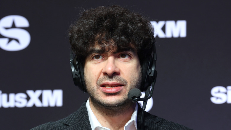 Tony Khan on headset