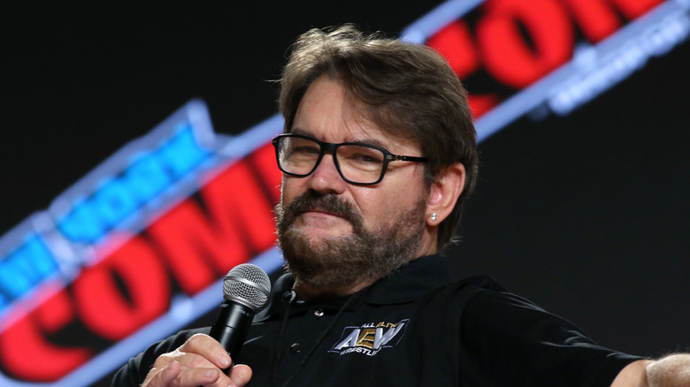 Tony Schiavone looks slightly perturbed