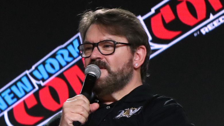 Tony Schiavone speaks to the people
