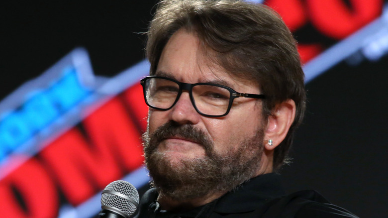 Tony Schiavone with microphone