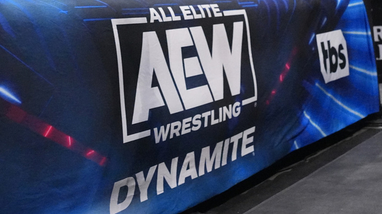 AEW Dynamite logo on the ring apron