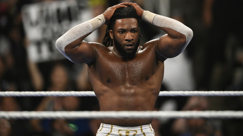 Trick Williams in the ring at WrestleMania 42