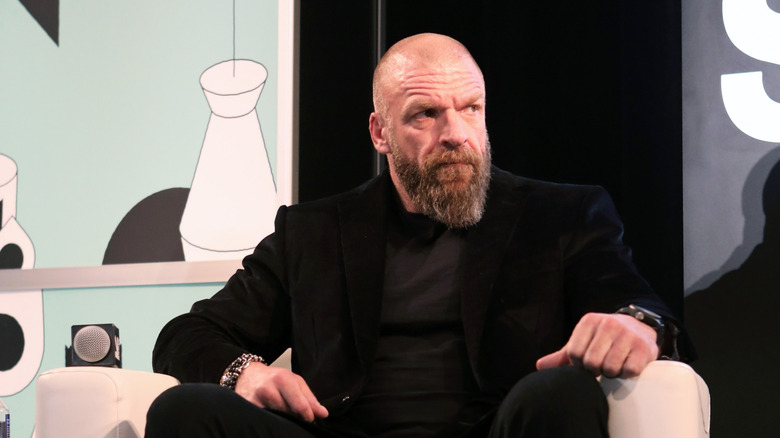 Paul Michael Levesque aka 'Triple H' speaks onstage at Featured Session: The Women's Evolution in WWE and Beyond during the 2019 SXSW Conference and Festivals at Austin Convention Center on March 9, 2019 in Austin, Texas.