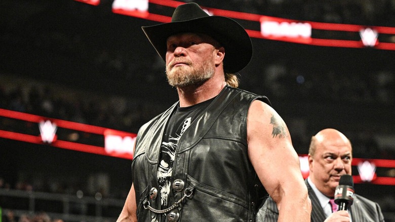 Brock Lesnar in the ring in WWE
