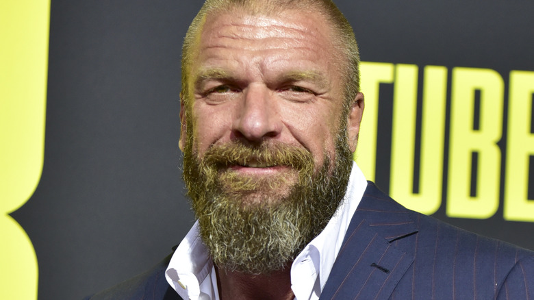 Triple H smiling