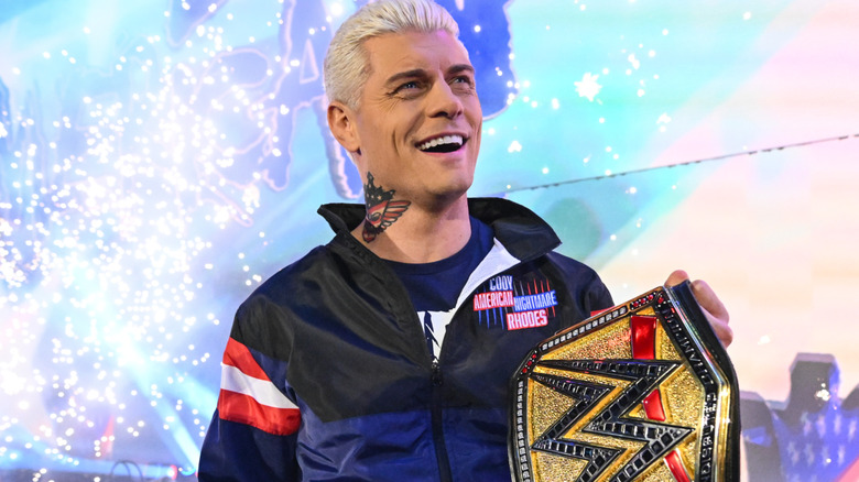 Cody Rhodes holding the Undisputed WWE Championship