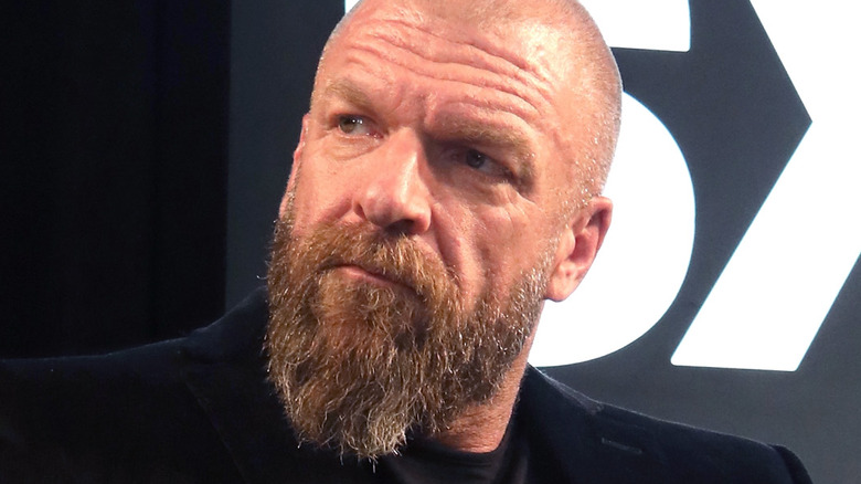 Triple H looking stern