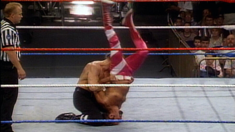 A botched Pedigree from Hunter Hearst Helmsley leads to Marty Garner landing directly on his head.