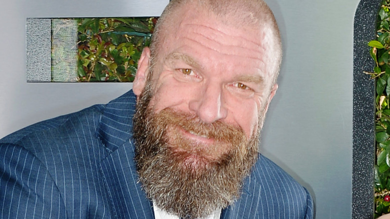 Triple H smiling