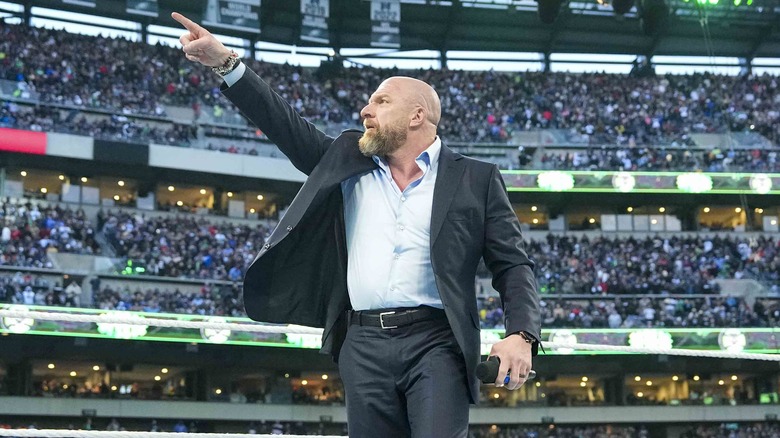 Triple H pointing at his five year plan