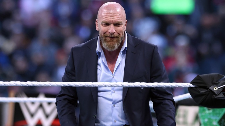 Triple H smiling