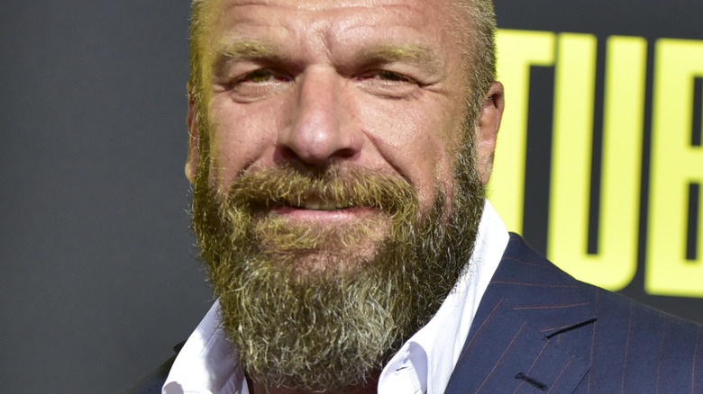 Triple H smiling