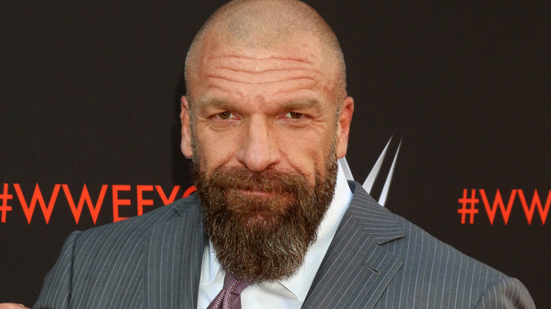 Triple H smiling 