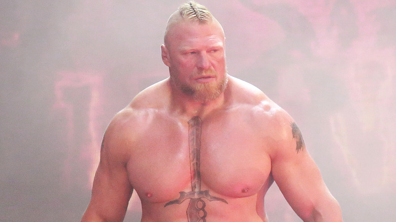 Brock Lesnar looking mean