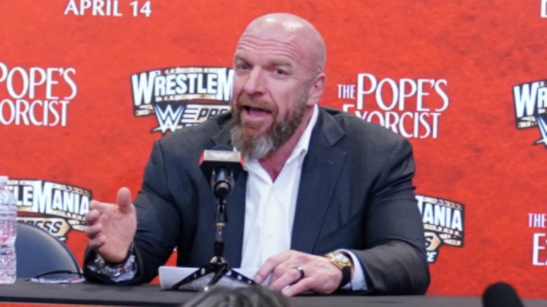 Triple H speaks at WrestleMania press conference