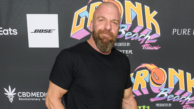 Paul Levesque Poses At A Red Carpet Event