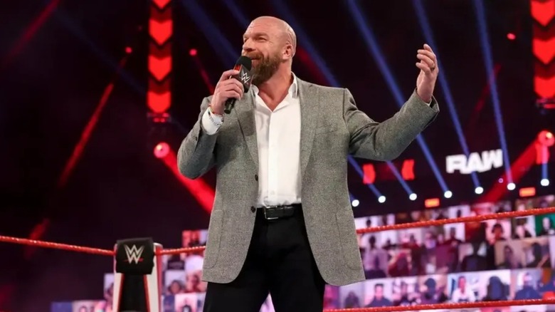 Triple H on WWE Raw in 2021