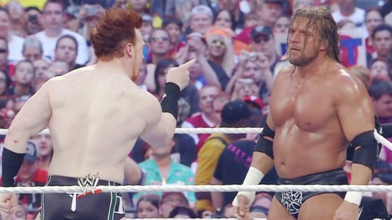Sheamus and Triple H at WWE WrestleMania 26
