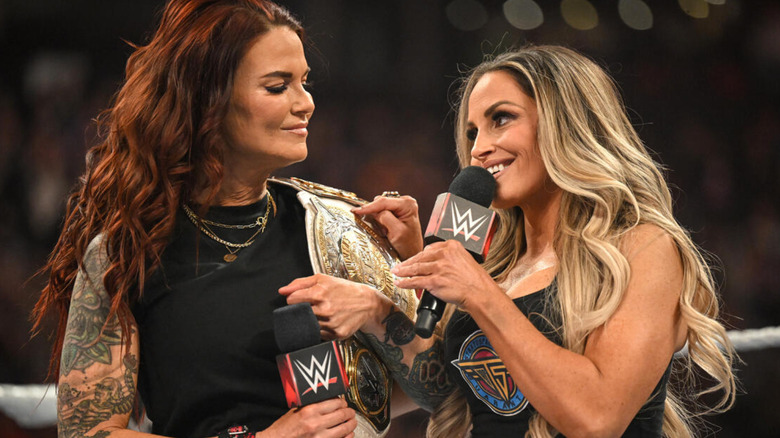 Trish Stratus smiling at Lita