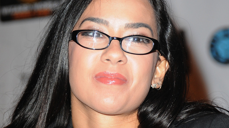 AJ Lee Wearing Glasses 