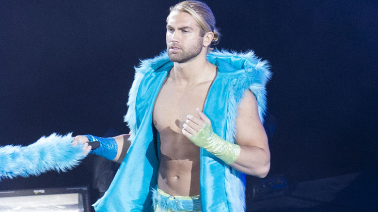 Tyler breeze making his entrance