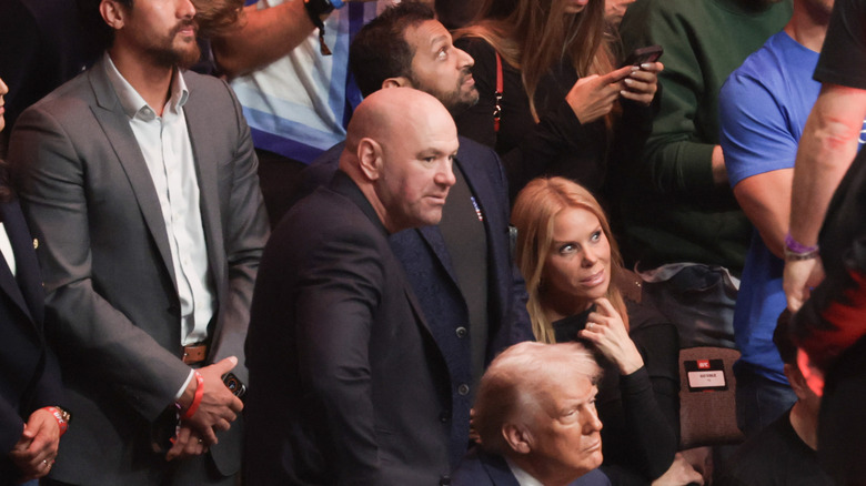 Dana White with Kash Patel and Donald Trump