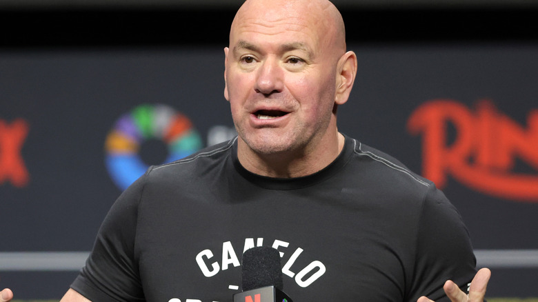 Dana white speaking at press conference