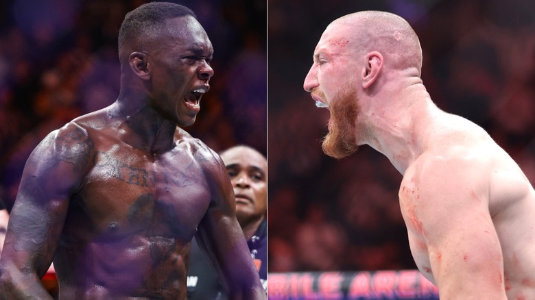 Israel Adesanya [Left] and Joe Pyfer [Right]