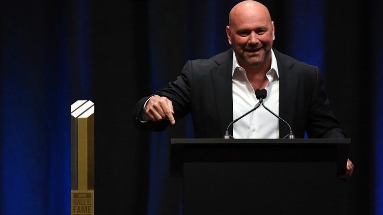 Dana White at the UFC Hall of Fame ceremony