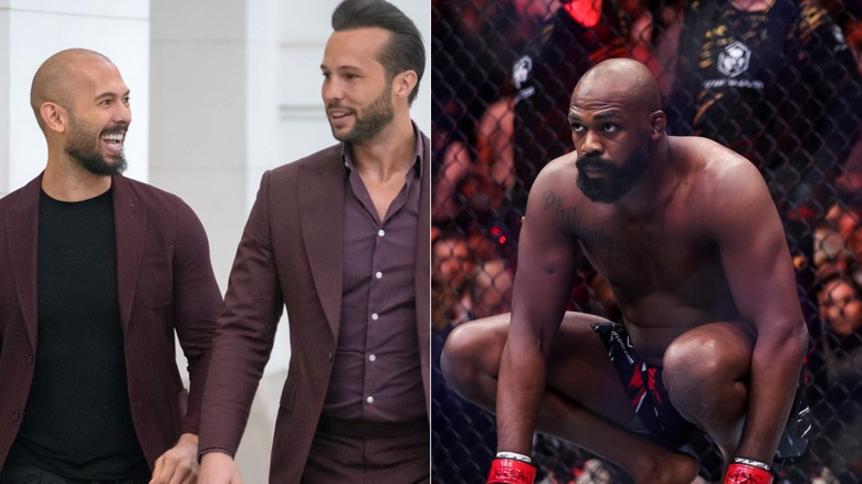 [Left] Andrew and Tristan State and [Right] Jon Jones