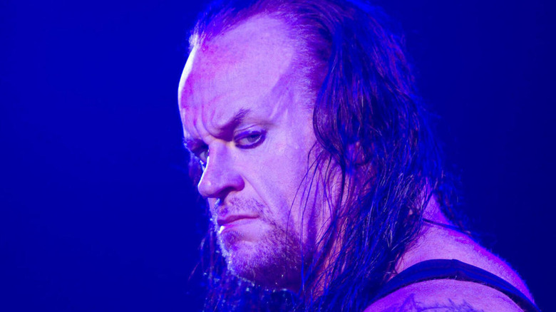 The Undertaker sneering