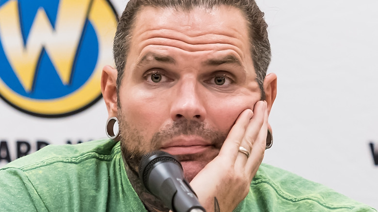 AEW's Jeff Hardy looking forlorn