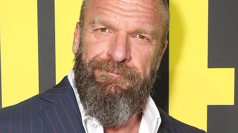 Triple H smiling