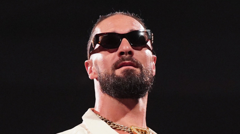 Seth Rollins wearing his sunglasses