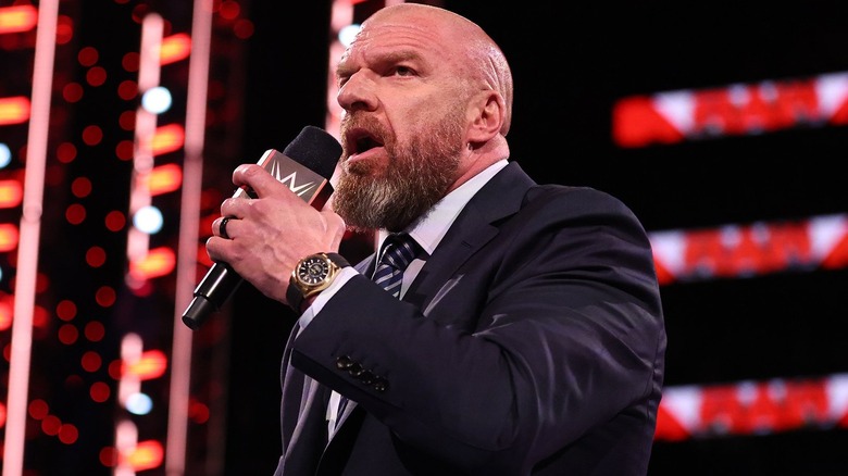 Triple H on the mic