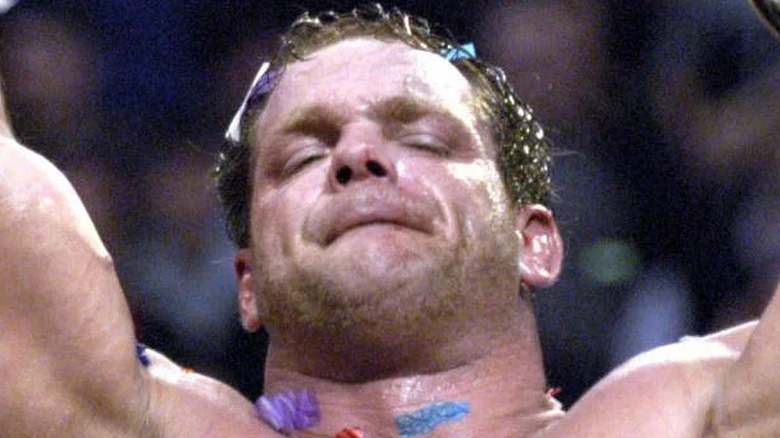 Chris Benoit winning the WWE World title
