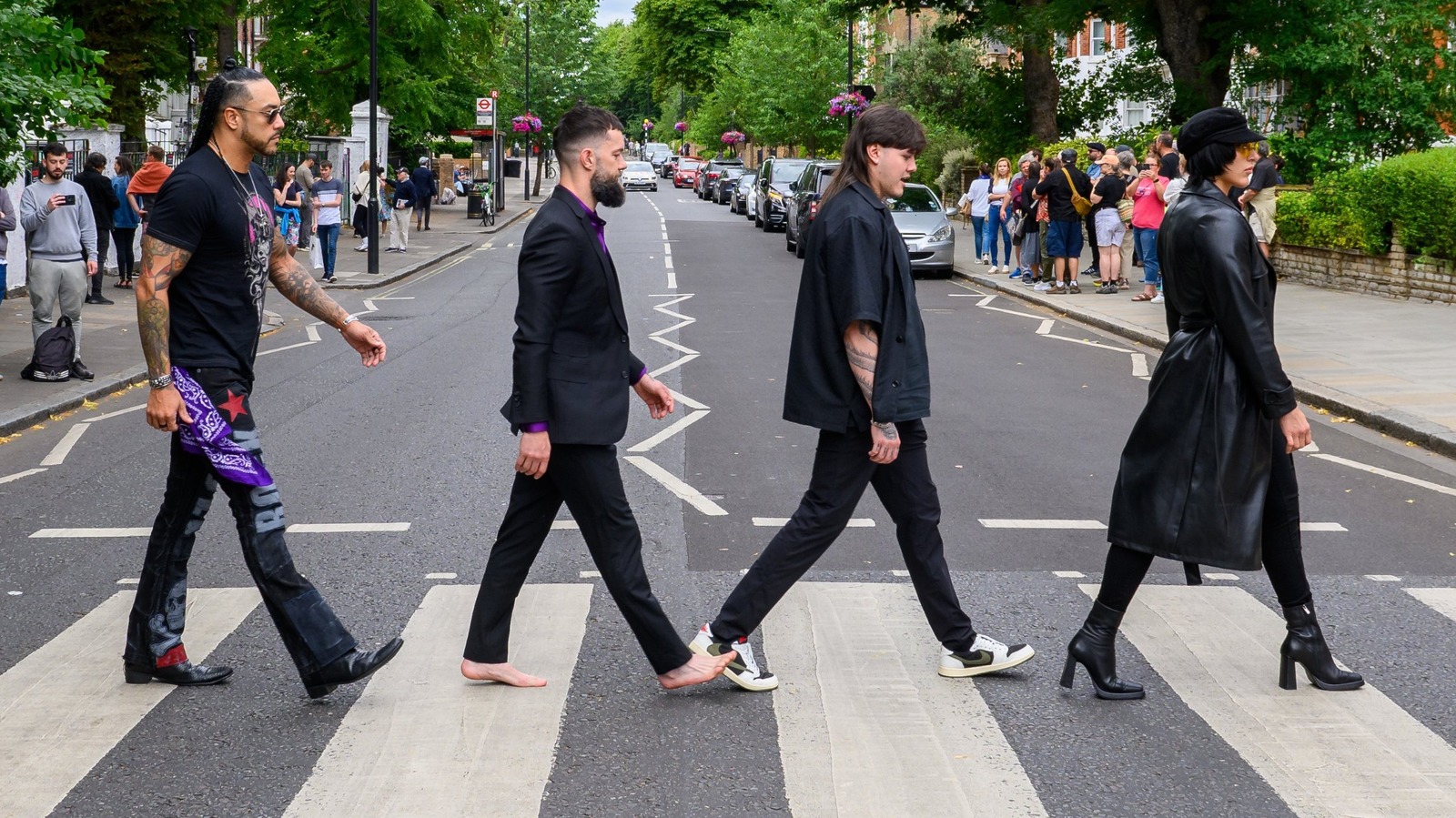 Video: BTS Of WWE's Judgment Day Recreating The Beatles' Iconic Abbey Road  Photo
