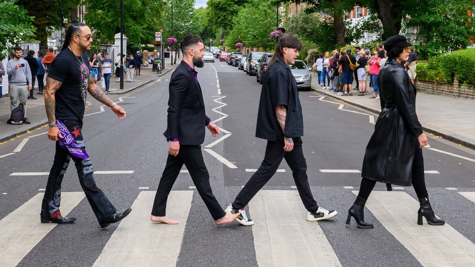 Video: BTS Of WWE's Judgment Day Recreating The Beatles' Iconic Abbey Road Photo