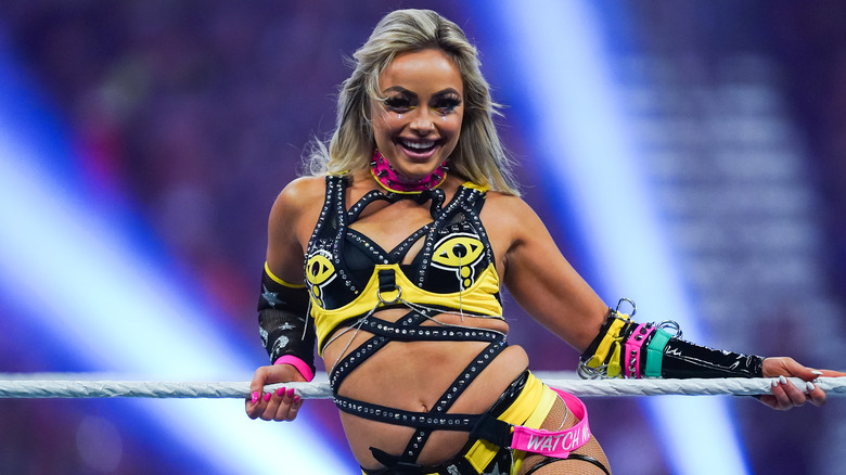 Liv Morgan poses during the Royal Rumble