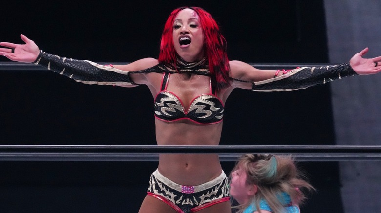 Mercedes Moné taunts the NJPW crowd