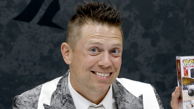 The Miz holding up his Funko Pop